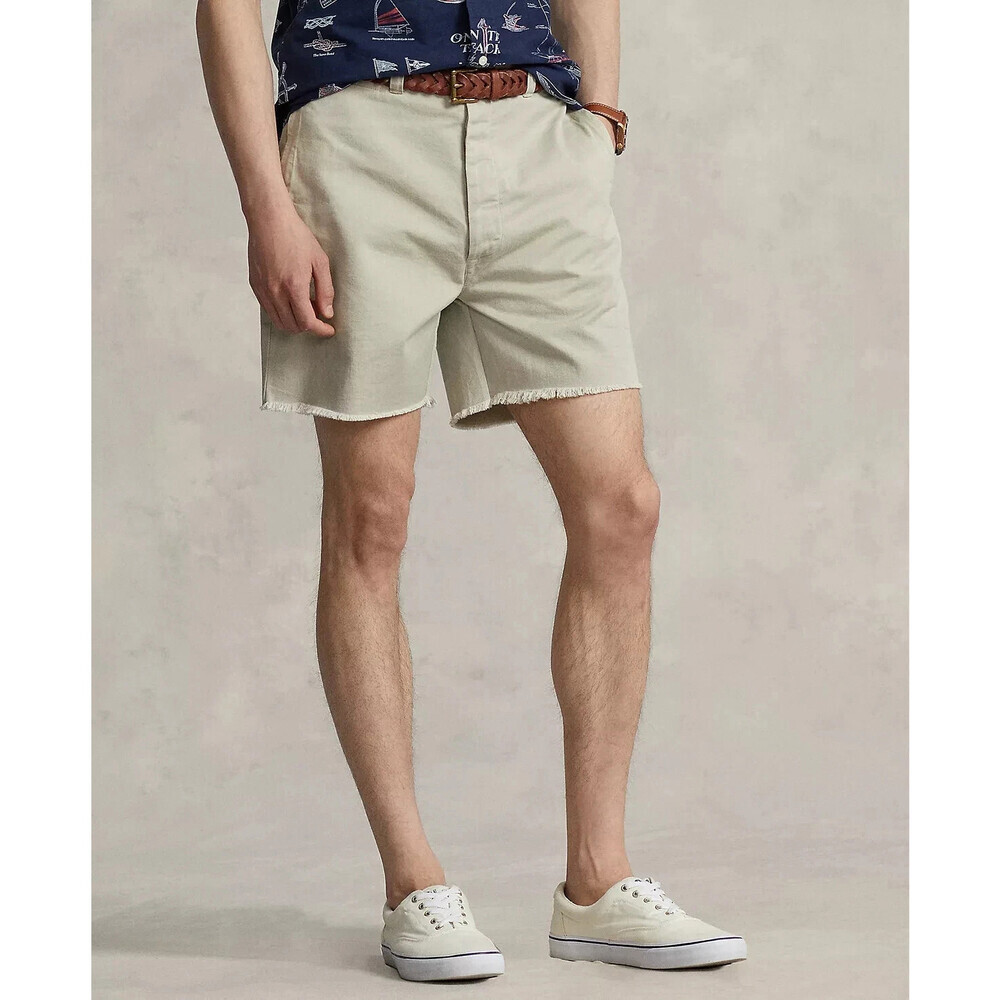Polo Ralph Lauren Chino Shorts Men's 34 Beige 100% Cotton 6" Relaxed Fit KFC295